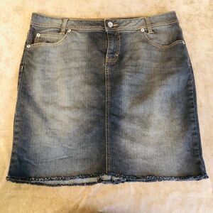 Arizona Jean Co. Mini Skirt Junior Size 15 Jean Black Distressed Punk Grunge 90s
